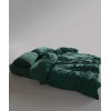 Постільна білизна євро Limasso Stonewashed Ranforse 200 х 220 см Dark Green