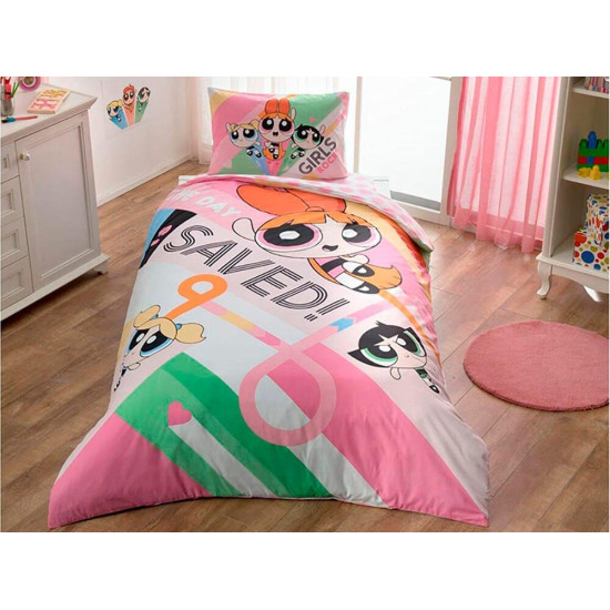 Постельное белье TAC Disney 160×220 см Ранфорс Powerpuff Girls