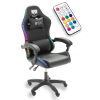 Геймерское кресло Grizzly с RGB LED подсветкой (12 режимов), Черное